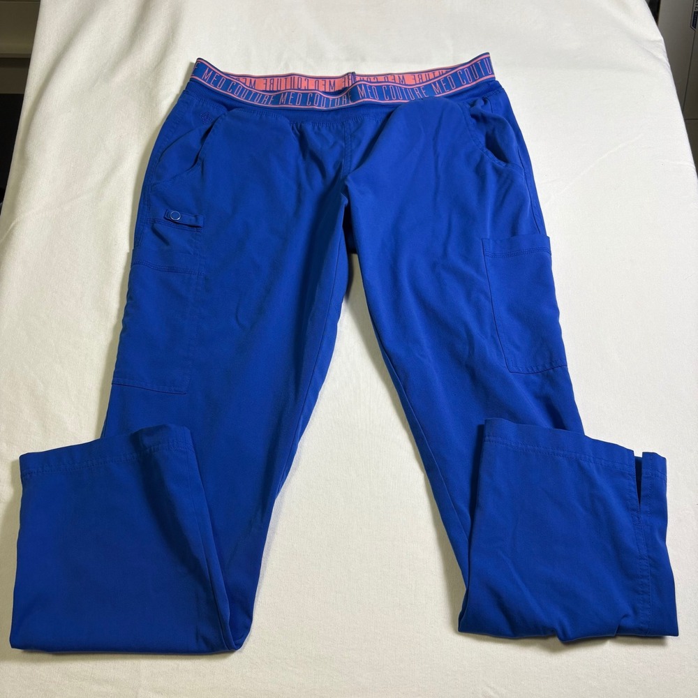 Med Couture, Scrub Pants, Royal Blue, Size MP, MSRP $34